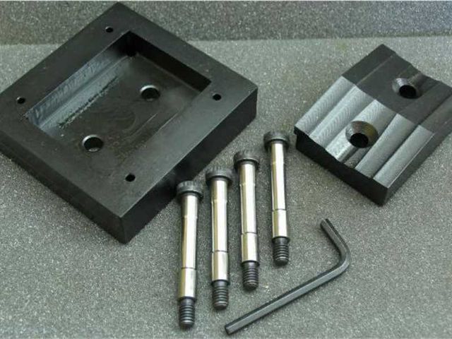 Custom Dandy Dieset, 1.448" by 2.290" For the Carling CA , Eaton AM/S and Airpax LEL series 3-pole breaker.  Includes drill guide holes