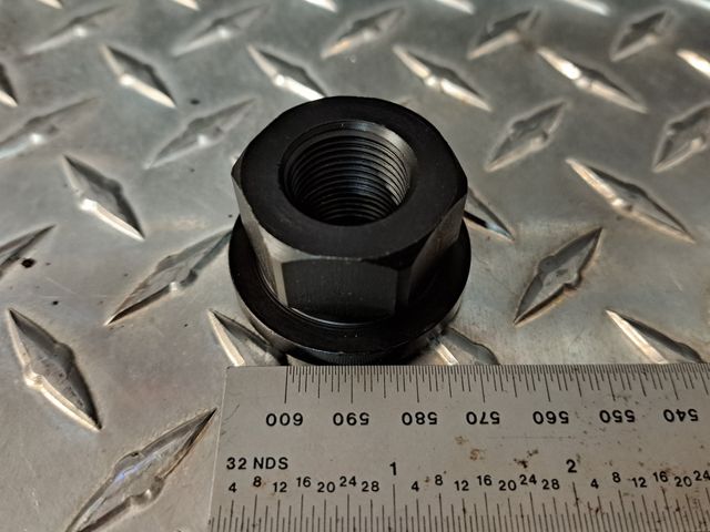 Flange Nut, Plain, 3/4"-16 Black Oxide Finish