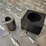 Custom uDL Die Set, 1.205" Diameter with 0.090" by 0.180" external key per customer spec. S7- Tool Steel Punch.  Rated for up to 12 Gauge Stainless Steel