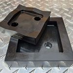 Super Dandy Die DIN-4  3.626" X 3.626", (92.1MM X 92.1MM), with standard .073" radius corners. Industry standard opening