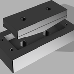 Custom Super Dandy Die Set 3.000" x 4.300"  with 0.100" radius corners.  Includes drill guides for mounting holes.   