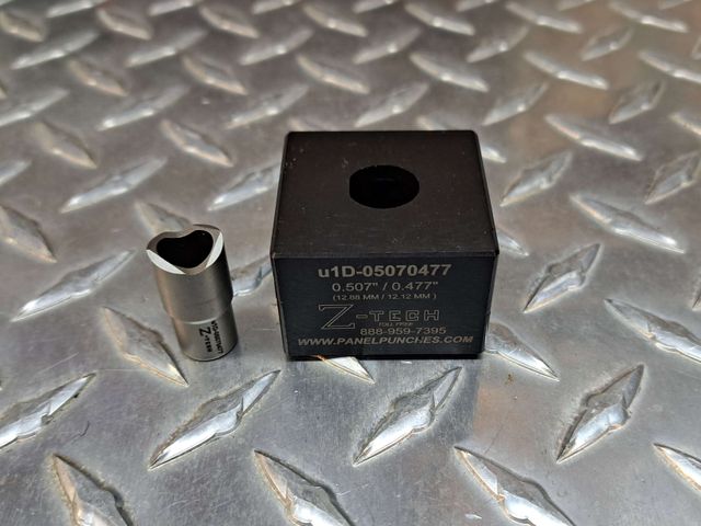 Custom Micro Dandy Die Set  - Single Stud Pull - "D" 0.507  Dia. by .477" Over Flat 