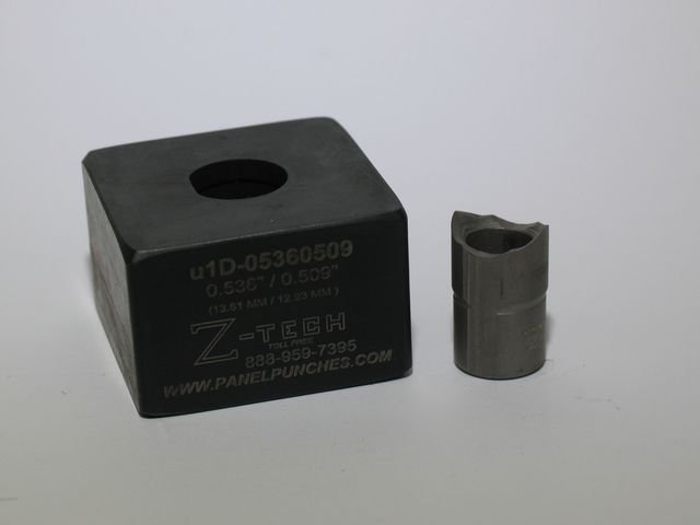 Custom Micro Dandy Die Set  - Single Stud Pull - "D" 0.536"  Dia. by .509" Over Flat 