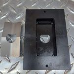 Custom uDK series panel punch, 1.318" x 2.640" with .079 Radius Corners  Rated for 10 gauge mild Steel.