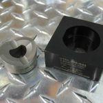 MS Shell 23 "D"  Die Set 1.635" Dia.  1.585" Over Flat Heavy Duty S7 Center,  rated to 12 gauge stainless steel.  Mil Spec D38999 Shell "H".  