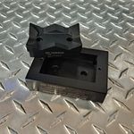 Custom Dandy Die Set 1.938" by 2.938".  Standard Duplex Receptacle Opening (Plaster Ring) w/drill guide holes
