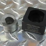 Custom u2DL - Die Set, 1.343" (34.1mm) dia by 1.125" (28.6mm) over flats double "D" -- NEMA standard single duplex opening.  Heavy Duty S-7 Punch,  rated for stainless steel up to 14 Gauge. .     Requires the uDL750-Puller for operation.