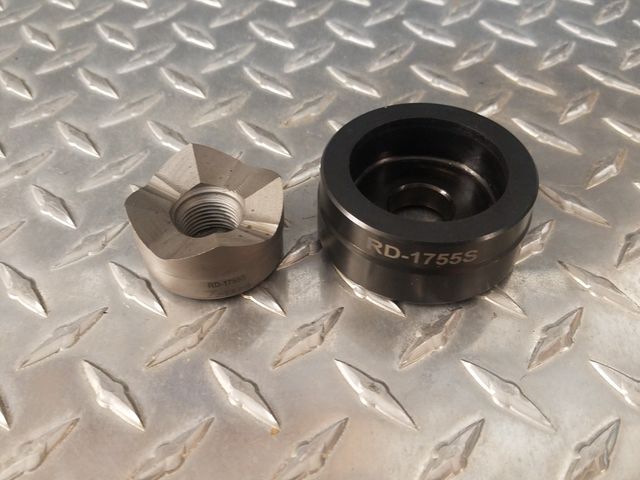 Custom Round Die 1.755" Dia  Includes S-7 tool steel punch,  rated to 12 gauge stainless steel Requi...