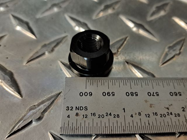 Flange Nut, Plain, 3/8"-24 Black Oxide Finish