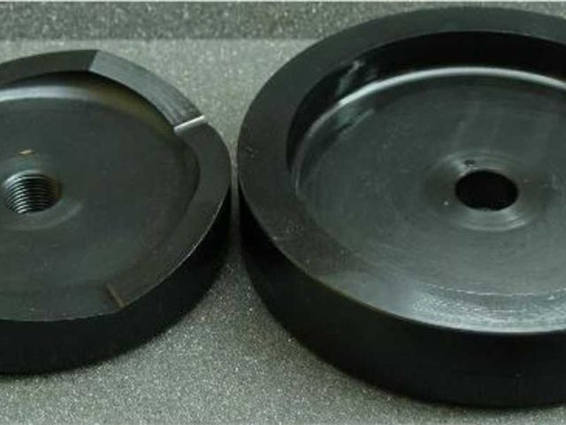 Custom Round Die 5.940 Dia. ( +/- .005) To include a "pilot guide" of 5.225" (+/- .005") for locatin...