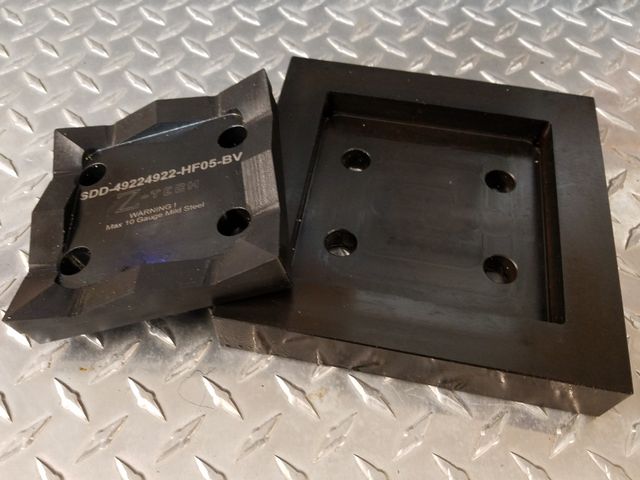 Custom Super Dandy Die Opening 5.000" x 5.000".  Requires the BV-200-6 Balanced Drive System, two CYL-200D cylinders and hydraulic power source