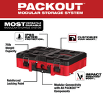 Milwaukee 48-22-8450 PackOut Tool Case with Custom CNC cutout(s) for Large Format SDD and SGDD Diesets