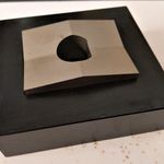 Custom uDK - Die Set, 3.625 by 3.625", with 45 degree corners per opening print. Includes instrument drill guide holes.  S-7 Tool Steel Punch For use on up to 10 gauge stainless.