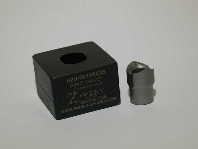 Custom Micro Dandy Die Set  - Single Stud Pull - Double "D" 0.610 Dia. by .535" Over Flats 