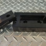 Custom Super Dandy Dieset, Opening size 1.575" x 3.937",  40 MM x 100 MMFor Roxtec EzEntry #10.  Includes guide holes in die base for drilling device mounting holes