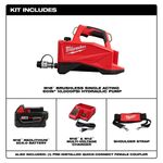 Milwaukee 3120-21 M18 Brushless Single Acting 10,000 PSI Hydraulic Pump with 48" High Pressure Hose and Quick Connect Fittings 