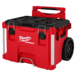 Milwaukee 48-22-8427 Rolling PACKOUT Tool Box with Custom CNC cutout for BP-100, Impact Driver, Battery Charger and 2ea 18v-5.0ah Batteries