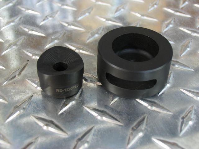 Custom Round die,  1.220" (30.9mm) Dia. With Special relief for slug removal