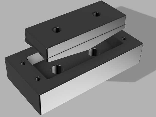 Custom Super Dandy Die Set 3.000" x 4.300"  with 0.100" radius corners.  Includes drill guides for mounting holes.   