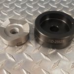 Custom Round Die 2.562" Dia  Includes S-7 tool steel punch,  rated to 12 gauge stainless steel 