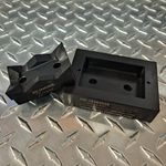 Custom Dandy Die Set 1.938" by 2.938".  Standard Duplex Receptacle Opening (Plaster Ring) w/drill guide holes