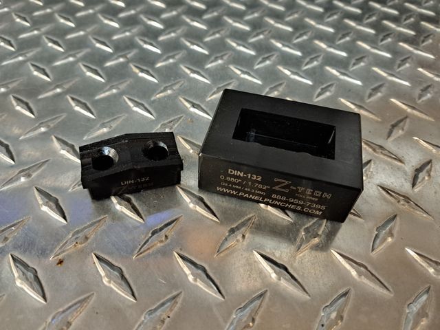 DIN-132 Dandy Die Panel Punch Set .880" by 1.780" (22.4mm by 45.2mm) Requires the DD-Puller-U for op...