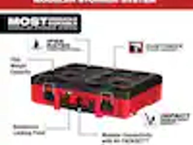 Milwaukee 48-22-8450 PackOut Tool Case with Custom CNC cutout(s) for Large Format SDD and SGDD Diesets