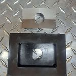 Custom uDK series panel punch, 1.900" x 3.130" with .073 Radius Corners  Rated for 10 gauge mild Steel.