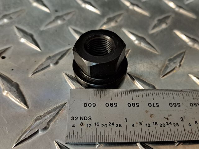 Flange Nut, Plain, 1/2"-20 Black Oxide Finish