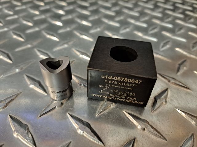 Custom Micro Dandy Die Set0.678" Dia by 0.647"  over flat single "D"