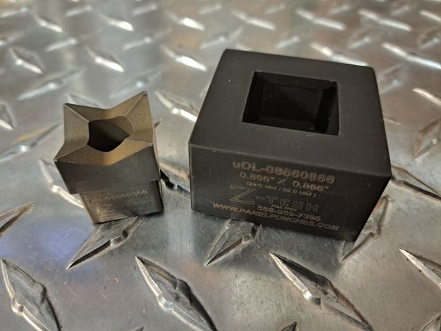 Custom uDL Die Set 0.866" by 0.866"  (22 MM x 22 MM) 