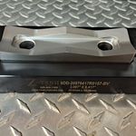 Custom Super Dandy Die Set 2.087" by 6.417" with 0.157R corners and revised to include drill guide holes per customer (Siemens) supplied documentation.  (Requires our BV-200-6 Balanced Drive System, Two (2) CYL-201 Draw Cylinders and a hydraulic power source for operation)