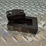 Dandy Dieset, 1.318" by 2.640" with 0.079" radius corners.  For GFI receptacle, includes drill guide for mounting holes