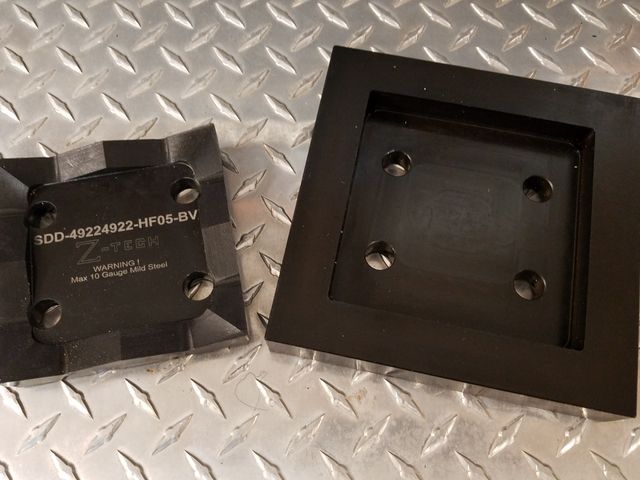 Custom Super Dandy Die, 5.660" by 5.660" (143.8mm x 143.8mm) with radiused corners for Hoffman TFP4 fans