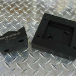 Custom Super Dandy Die Set - Heavy Duty Opening Size 3.020" x 3.300" With R0.040" corners.  Includes drill guide holes per ABB spec.   