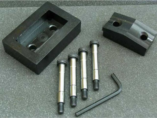Custom Dandy Die Set 1.120" by 2.050" EDAC 90 opening per spec. with 0.756" x 2.282" x .136" Drill G...