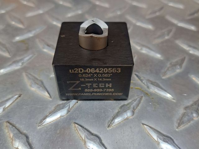 Custom u2D die set.  0.642" by 0.563" over flats double D 