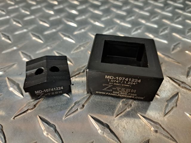 Custom Mini Dandy Dieset 1.074" x 1.224" for Bulgin PF0030/63 power inlet