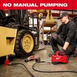 Milwaukee 3120-21 M18 Brushless Single Acting 10,000 PSI Hydraulic Pump with 48" High Pressure Hose and Quick Connect Fittings 