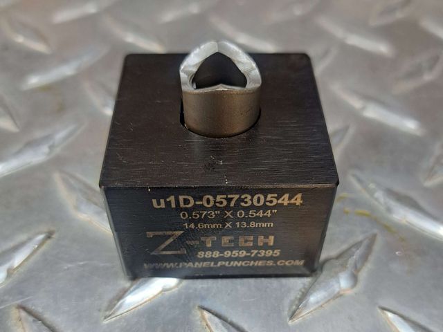 Custom u1DM die set.  0.573" by 0.544" over flat single D 