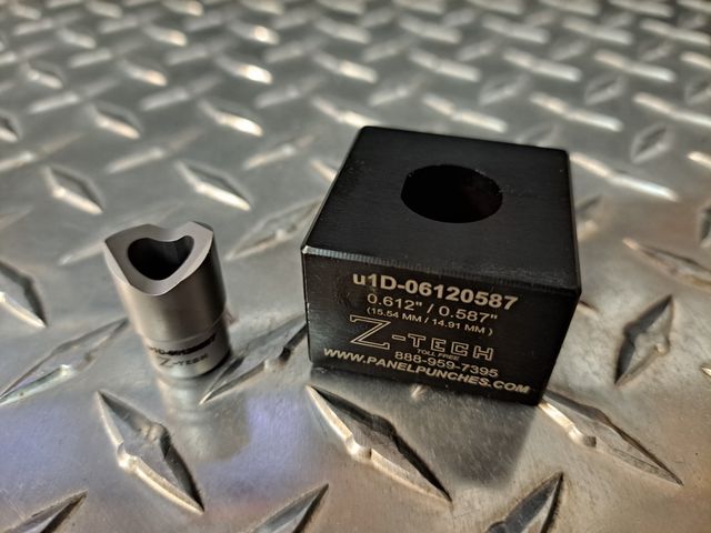 Custom Micro Dandy Die Set  - Single Stud Pull - "D" 0.612  Dia. by 0.587" Over Flat