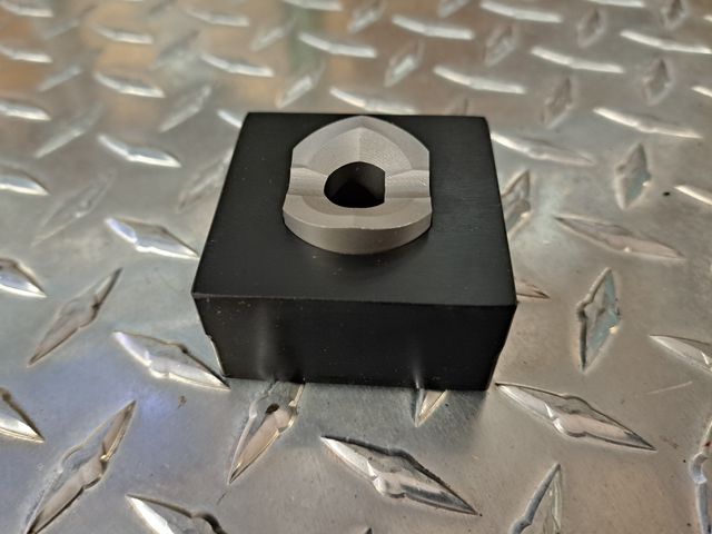 Custom u2DL - Die Set, 1.631" Dia by 0.885" over flats double "D" Heavy Duty S-7 Punch,  rated for stainless steel up to 14 Gauge.