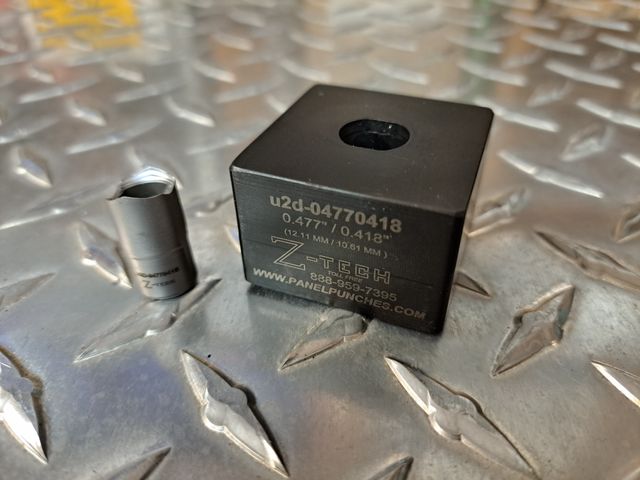 Custom Micro Dandy Die Set 0.477" diameter by 0.418" over flats,  double "D" RECOMMENDED MAXIMUM MAT...