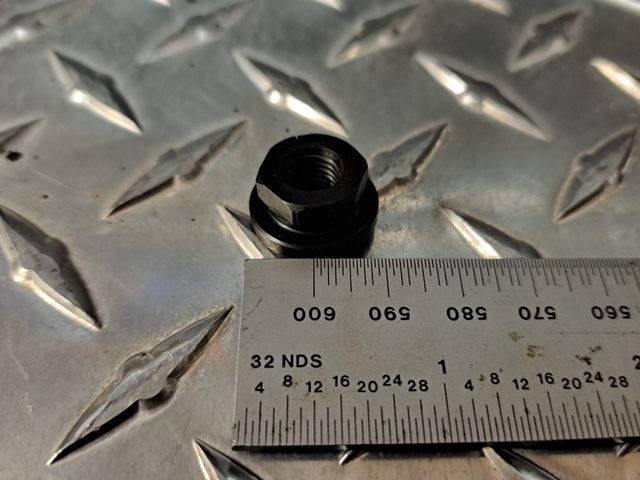 Flange Nut, Plain, 5/16"- 24 Black Oxide Finish