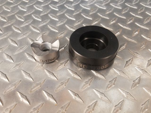 Custom Round Die 1.700" Dia  Includes S-7 tool steel punch,  rated to 12 gauge stainless steel 