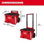 Milwaukee 48-22-8427 Rolling PACKOUT Tool Box with Custom CNC cutout for BP-100, Impact Driver, Battery Charger and 2ea 18v-5.0ah Batteries