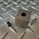 Custom uuD Die Set, 0.315" (8.0mm) Dia by 0.295" (7.5mm) over flats Single "D".  Recommended maximum 16 gauge mild steel /14 gauge aluminum