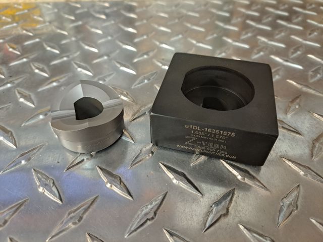 Custom "D" Dieset 1.635" Dia. 1.575 Over Flat S7 Tool Steel Punch ,  rated to 12 gauge stainless ste...