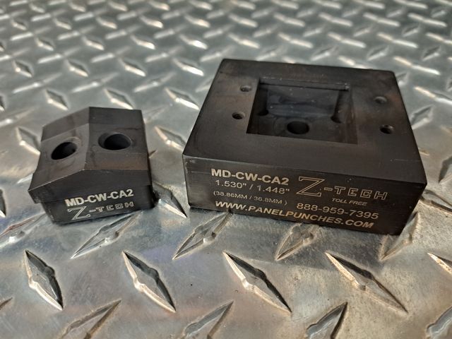Mini Dandy Dieset, 1.530" x 1.448" (38.86mm x 36.8mm) - For the Carling CA , Eaton AM/S and Airpax LEL series 2-pole breaker with drill guide holes