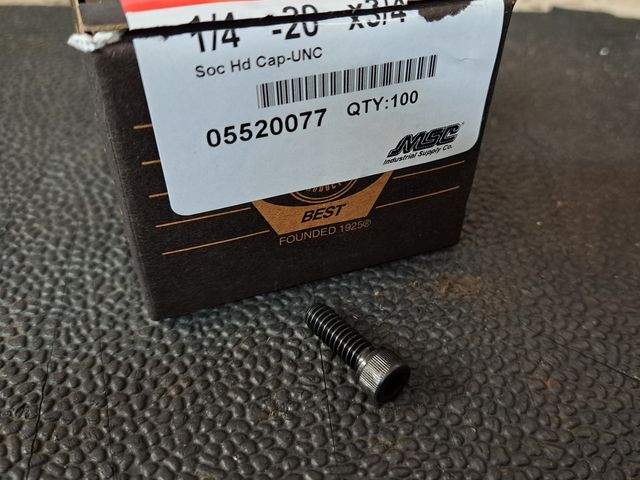 Socket Head Cap Screw 1/4"-20 by 3/4" 